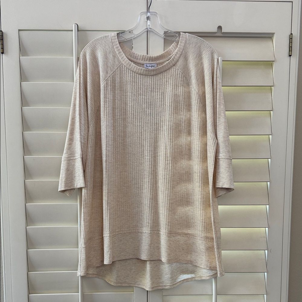 love, Fire Beige Ribbed Sweater - Picture 1 of 5